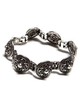 Brighton Heart Silver Filigree Medallion Bracelet